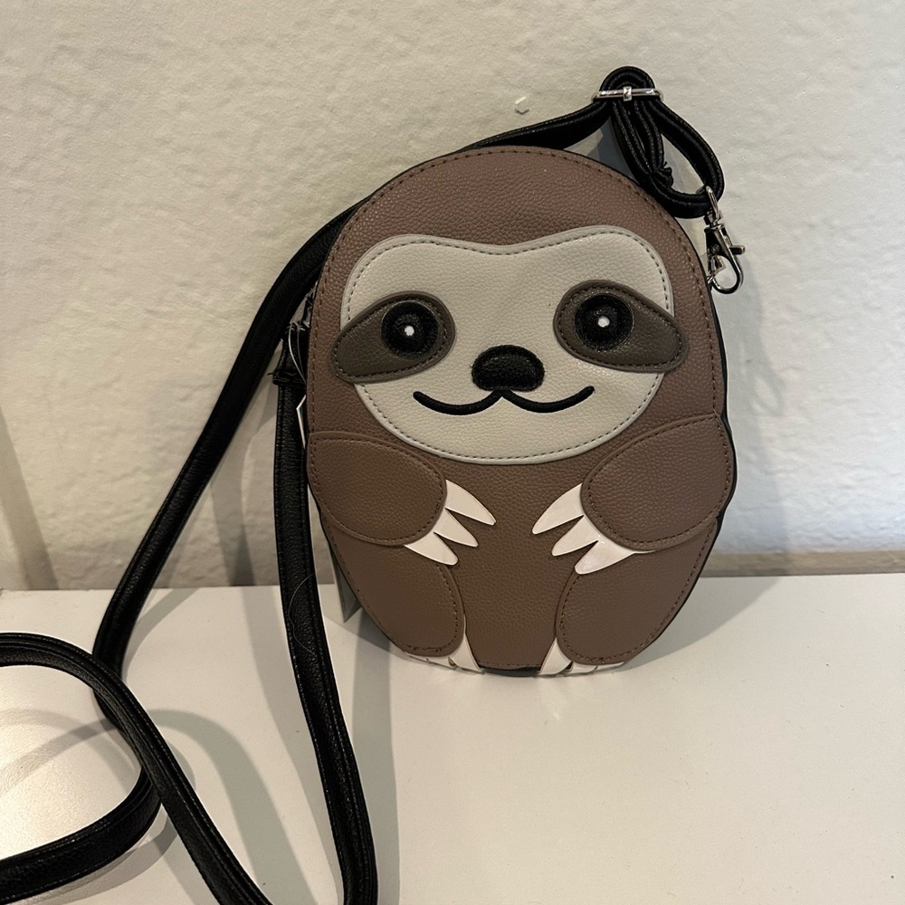 Sleepyville Critters Cute Sloth Crossbody Bag NWT